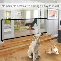 Puerta De Seguridad De Malla Sin Perforar Plegable Para Escaleras/Cocina/ Puertas Valla Infantil Con Sistema De Cierre Con Gancho Para Mascotas - details 4