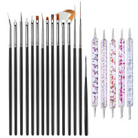 YIKOOLIN Kit De Pinceles Para Uñas 20pcs Set De Pintura De Uñas Con Lápiz De Esmalte Gel UV Y Diseño De Uñas Acrílicas Herramientas DIY Para Estética De Uñas - details 2