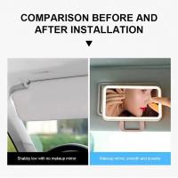 Espejo De Mano Para Coche Con LED Y Ajuste Tridimensional Espejo De Maquillaje Para Mujer Ultrafino Visera Solar De Coche - details 11