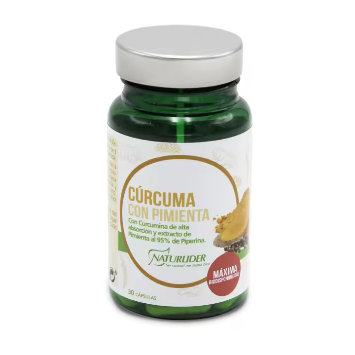 Curcuma Con Pimienta Naturlíder 30 Cápsulas Vegetales - 1