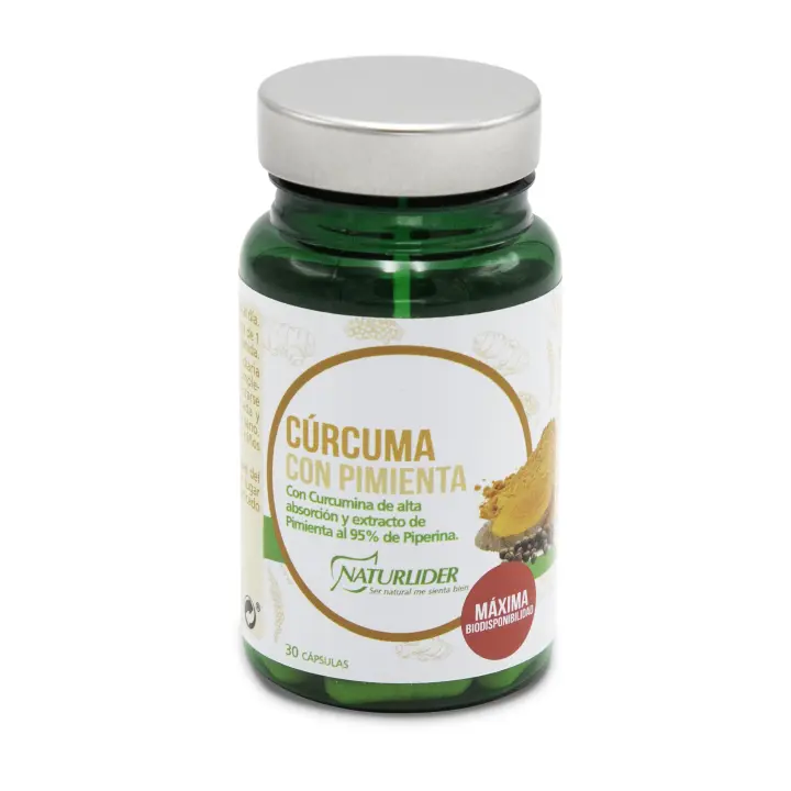 Curcuma Con Pimienta Naturlíder 30 Cápsulas Vegetales - 1