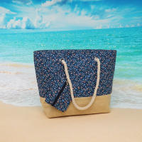 EILV - Bolso de Playa con Estampado Floral y Neceser a Juego – Base de Yute - details 4