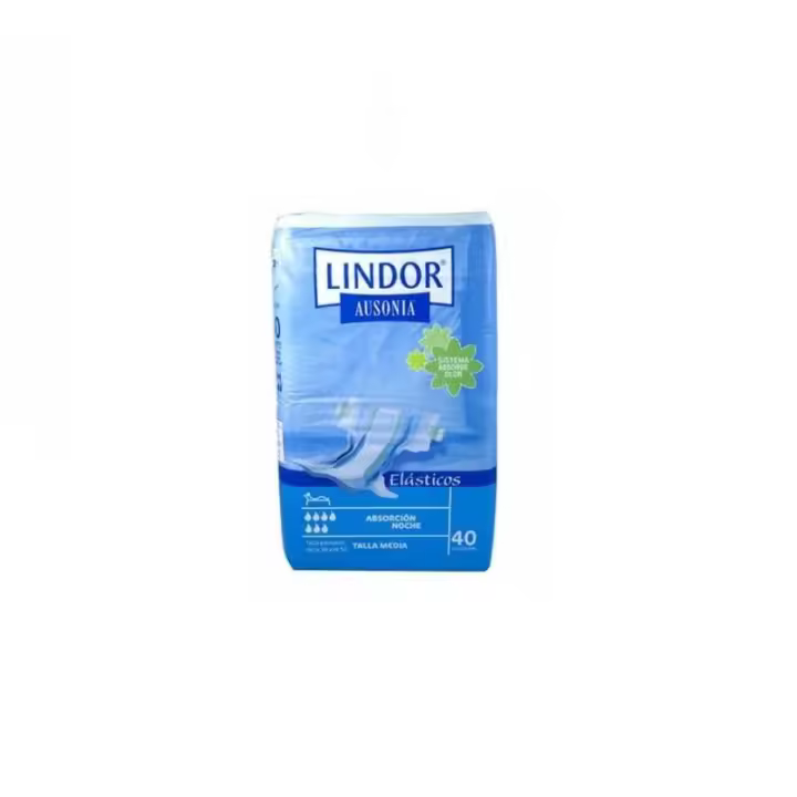 Lindor Pañal Elástico Slip Noche Talla Mediana 40 unidades - 1