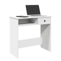 vidaXL Escritorio de madera contrachapada 80x40x75 cm en color Roble ahumado/Negro/Marrón roble y más | estructura resistente ideal para salón dormitorio o estudio - details 4