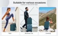 Mochila de viaje extensible para hombre y mujer, bolsa Weekender de 45l, resistente al agua, para ordenador portátil - details 5