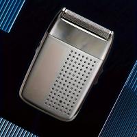 Afeitadora Eléctrica Para Hombres Recargable Por USB Con Trimmer De Barba Afeitadora Portátil De Acero Inoxidable Para Rostro Regalo De Navidad Perfecto - details 3