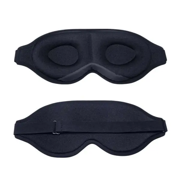 Máscara de sueño innovadora, máscara de ojo de bloqueo de luz para dormir, siesta, meditación, viaje Negro - 1