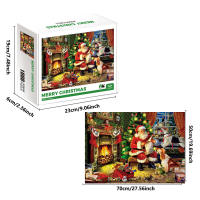 Rompecabezas De Navidad Merry Christmas 1000 Piezas Juego Educativo Para Adultos Y Niños Decoración De Hogar Divertido Para Familias - details 2