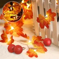 Luz De Maple Artificial 3/5M Hojas De Árbol De Navidad Decoración De Jardín Guirnalda Lámpara Para Fiesta Y Decoración Del Hogar - details 4