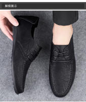 Zapatos De Cuero Para Hombre Con Suelas Suaves Versátiles Para Todas Las Estaciones Tallas Grandes Moda Casual Para Jóvenes Zapatos De Conducción - details 6