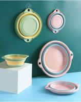 Cubeta Plegable Portátil Para Lavado De Rostro Y Viajes Ecológica Y Duradera Ahorradora De Espacio En Plástico Azul Rosa Verde - details 2