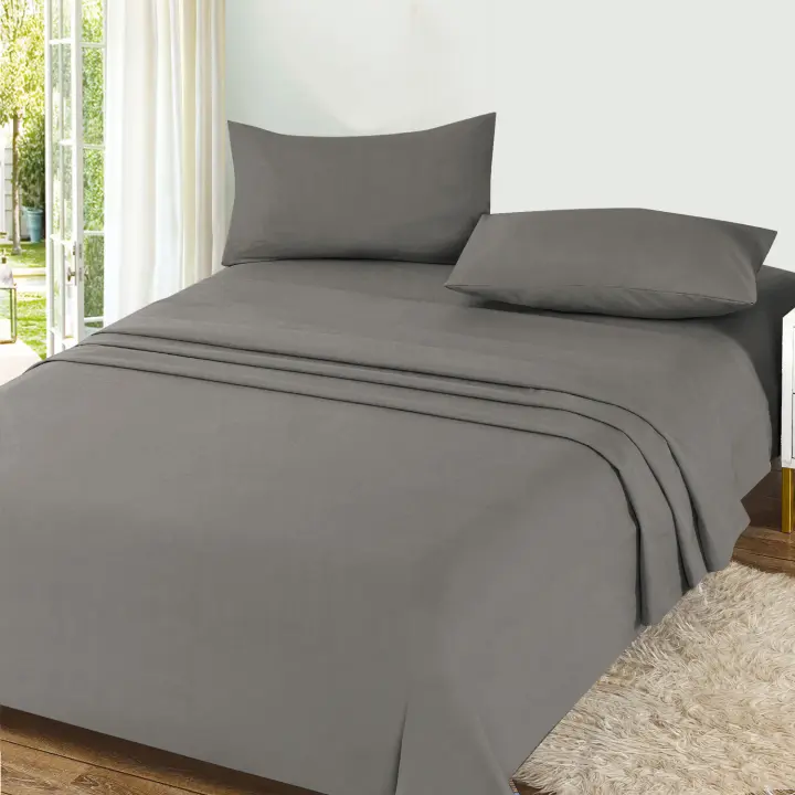 Textilwi - Juego de Sábanas  de 3 o 4 Piezas para Cama 90/105/135/150cm - Suave y Transpirable - Incluye Sábana Bajera Ajustable, Encimera y Fundas de Almohada - 1