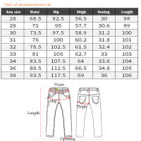 Pantalones Casuales De Algodón De Calidad Superior Para Hombres Estilo Recto Cierre De Cremallera Pantalones De Todas Las Estaciones - details 0