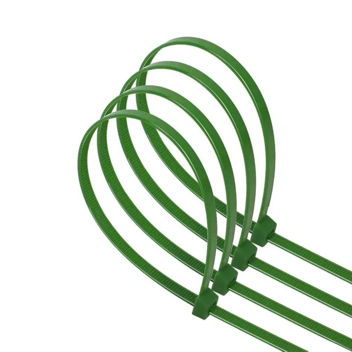 Bridas Aigostar  30 unidades de nylon verde, ancho 4,8 x largo 250 mm - 1