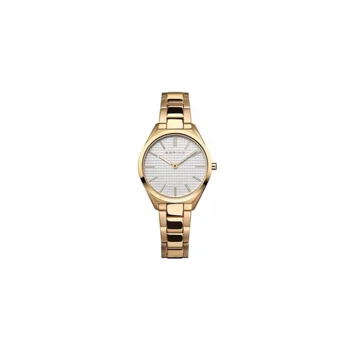BERING Reloj Bering Mujer Ultra Slim Acero Inoxidable Oro Amarillo 31mm Esfera Blanca - 1