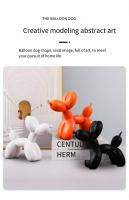 Decoración Creativa Nórdica Perro De Globo De Resina Para Sala De Estar Porche Oficina Escritorio Moderno Y Elegante - details 2