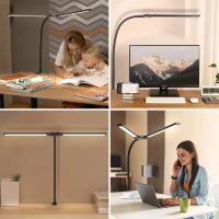 ORION91 Lámpara LED Fijar Mesa Flexo Gigante Color Negro🖤5 Tonos de Luz Regulable (73x80 cm) Oficina Teletrabajo Escritorio Ordenador - SpazioLuzio - details 10