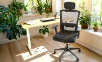 AREBOS Silla de oficina ergonómica silla escritorio con reposacabezas ajustable - details 1