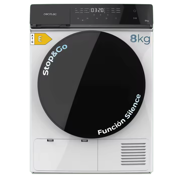 Cecotec Bolero DressCode Dry 8400 Max+Secadora Bomba de calor blanca con 8 kg de capacidad Clase E (antigua clase A++) Full Touch Control. - 1