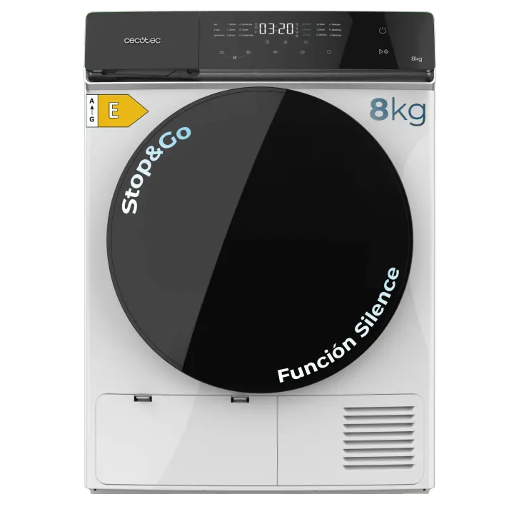 Cecotec Bolero DressCode Dry 8400 Max+Secadora Bomba de calor blanca con 8 kg de capacidad Clase E (antigua clase A++) Full Touch Control. - 1