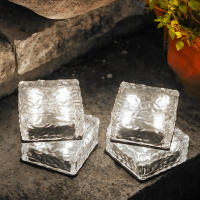 4pcs Luz De Hielo Solar Para Jardín Impermeable LED Para Decoración De Paisaje Y Jardín Puerta De Escalera Exterior Luz De Lámpara De Jardín - details 9