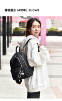 Nueva Moda Bolso De Hombro Doble Casual Para Mujer Bolsa De Escuela De Gran Capacidad Con Patrón Oscuro Material De Tela Oxford - details 10