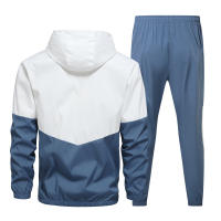 Conjunto Deportivo Casual Para Hombres Con Capucha Traje De Deporte Impermeable De 2 Piezas Chaqueta + Pantalones Estilo Hip Hop - details 6