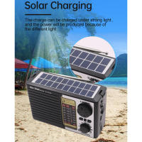 Radio De Emergencia Portátil Con Energía Solar BT Altavoz Ranura Para Tarjeta TF Linterna Mano Al Aire Libre Preparación De Emergencias - details 3
