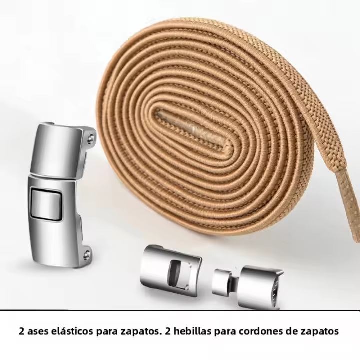 Alpargatas Elásticas Para Niños Y Adultos 1 Par Sin Amarrar Laces Anodados Para Zapatillas Cierre De Cierre De Cruzado Para Zapatos - 1