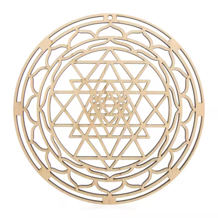 Manta De Energía Flower of Life 8 Estilos Signo De Pared De Madera Decoración Para El Hogar Cortes Láser Hechos a Mano Tamaño 30x30cm - 1
