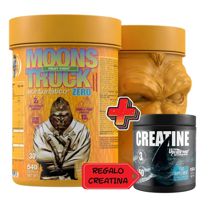 MOONSTRUCK®II ZERO. PRE-WORKOUT - 540gr --Zoomadlabs pre-entreno el GORILA esta de VUELTA + REGALO de bote de creatina ULTRAPURE 200 mesh de 150g- - 1