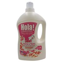 DETERGENTE HOLA LED LAVADORA 3 EN 1, EL DETERGENTE MAS VITAL EN PACK DE 3 - Candy Sweet + Coconut + Fresa y Nata - combina las funciones de detergente, suavizante y perfumador. Apto para prendas blancas y de color ahorra comprando 3 para probar todos adsa - details 2
