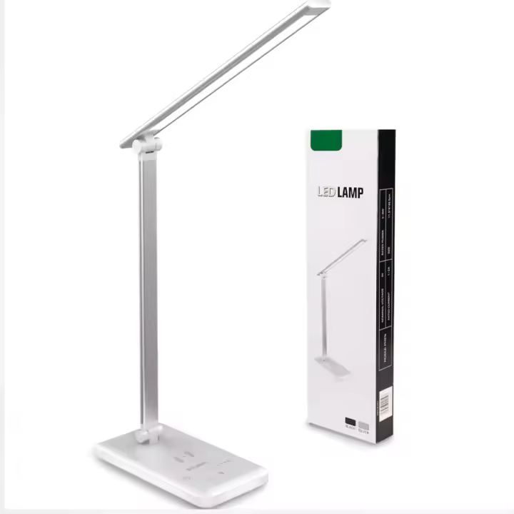 Lámpara Escritorio LED con Cargador Inalámbrico, Flexo LED Escritorio Regulable con Puerto de Carga USB, 10 Niveles de Brillo, 5 Modos, Control Táctil, Temporizador de 30/60min, Luz Escritorio Lectura - 1