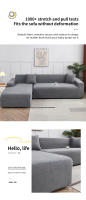 Cubierta De Sofá Jacquard 1 PC Protector De Sala Impermeable Lavable Desmontable Para Sala De Estar Estilo Poliéster - details 6