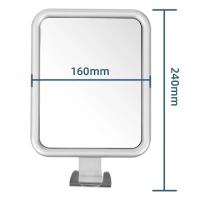 Espejo Antiniebla Para Baño Con Fuerte Vaso De Adhesión Espejo De Ducha De Baño Colgante Para Maquillaje Y Afeitado Con Portacortadora Moderno Acero Aluminio 6 Pulgadas - details 5