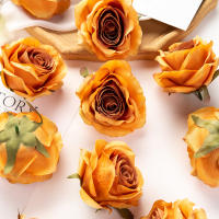 10/50pcs Cabezas De Rosa Silken Para Bodas Jardines Arches Navidad Decoraciones De Hogar DIY Cajas De Dulces Broches Estilo Floral - details 11