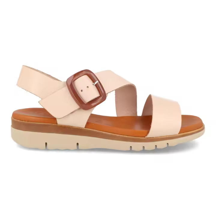 Sandalias Digo Digo 4621 Beige en piel para mujer made in Spain by Bda Shoes - 1