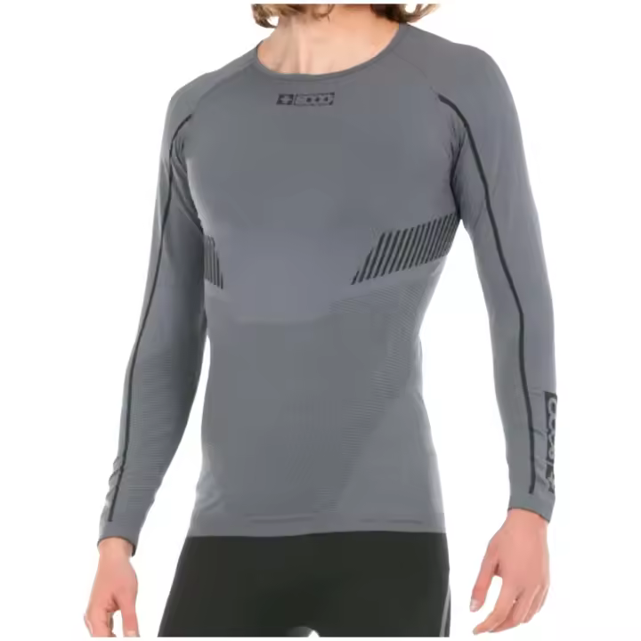 Camiseta de Manga Larga +8000  para unisex en color gris - 1