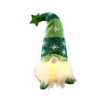 Adornos Navideños Con Luces Cara Sin Rostro Rudolph Muñeco Dwarf Leprechaun Decoración De Celebración Navideña Muñeco De Tela Textil - details 3