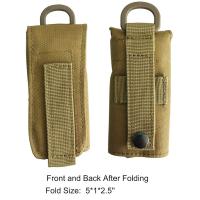 Bolsa De Almacenamiento Táctico Para Botella De Agua De Ciclismo Al Aire Libre Con Funda De Malla Pouch De Molle Doblablable Para Mochila Unisex Negro Arena Verde - details 12