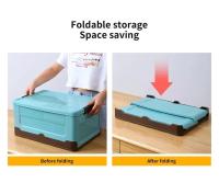 Caja De Almacenamiento Grande Con Tapa Para Exteriores Y Camping Plegable Plástico Organizador De Suministros Para El Hogar Y Coche - details 1