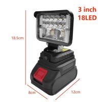 Luz LED Portátil Para Trabajos Al Aire Libre Y Emergencias Compatible Con Makita Recargable Aluminio 3/4/5/8 Pulgadas Para Pesca Y Uso General - details 3