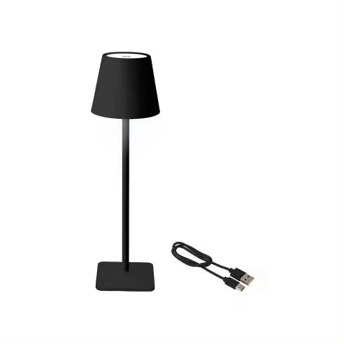 EDM Lámpara LED de mesa negra recargable 17cm para interior y exterior - 90780 Negro Iluminación - 1