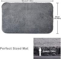 Alfombra de baño antideslizante de microfibra, Alfombra de piso lavable a máquina con microfibra suave absorbente de agua para bañera, ducha y baño - details 0