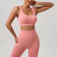Conjunto De Yoga Para Mujer Sin Costuras Beauty Back Sports Bra Y Leggings De Elevación Glúteos Ropa De Gimnasio Transpirable Fitness Set Para Ejercicio - details 4