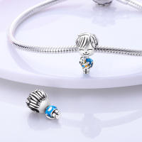 Encantos De Pareja De Niño Y Niña Platinados Con Circonia Para Pulsera O Collar Joyería Para Mujer Pendiente Clásico De Moda Vintage Romántico - details 101