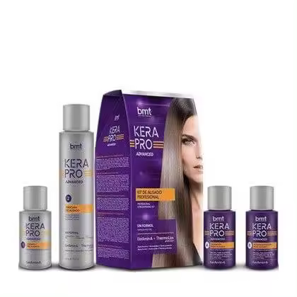 Kit de Alisado Profesional Bmt Kerapro Advanced - Cabello Liso y Brillante - 1
