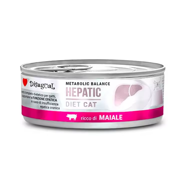 Disugual Diet Cat Hepatic Latas para Gatos con Cerdo - 12 unidades x 85 gr - 1