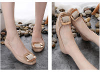 Sandalias De Gel Para Mujer Verano Casual Impermeables Antideslizantes Con Hebilla Cuadrada Para Trabajo Zapatos Planos Sin Plataforma - details 8