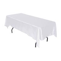 Mantel Blanco Rectangular Brillante De Color Sólido Para Comedor Café Hotel Banquete Boda Fiesta Tamaño 145cmX200cm 145cmX220cm - details 2